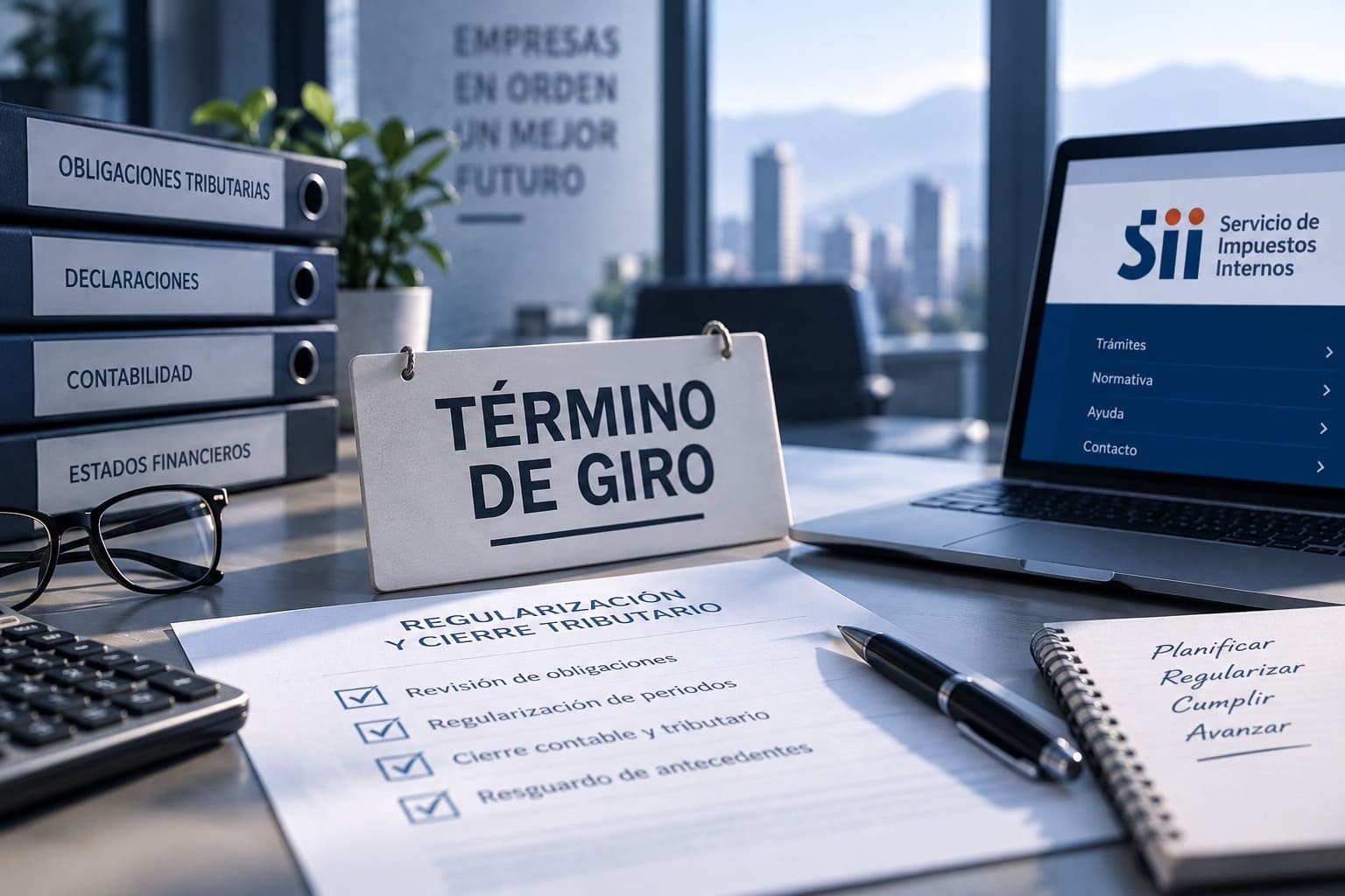 Término de giro del SII, regularización y cierre tributario de empresas
